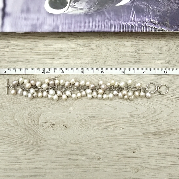 FLASH SALE! Silpada Pink Silver Champagne Pearl Cha Cha Sterling Silver Bracelet - Picture 14 of 15